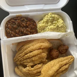 Catfish Combo with extra piece of catfish