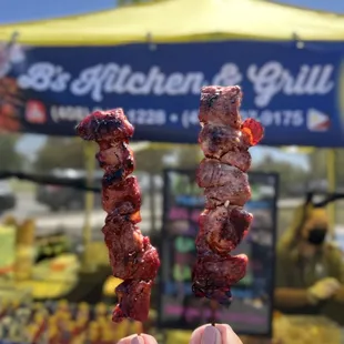 BBQ pork Skewers