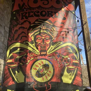 Groovy art work is also in the store, but this image was on their patio.