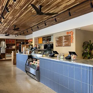 the interior of a coffee shop