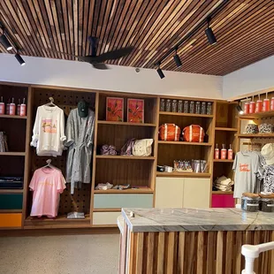 clothing display in store