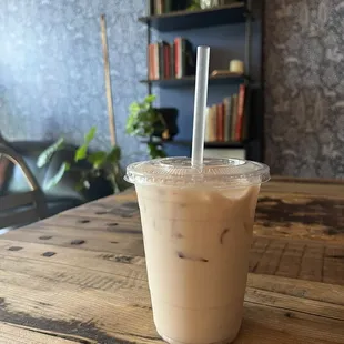 Iced chai with lavender