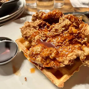 Chicken and waffles