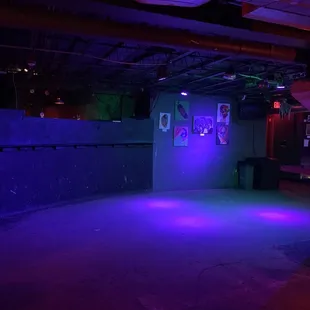 a purple and blue light