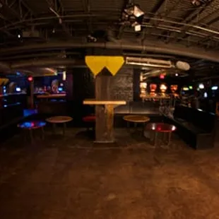 the interior of a bar