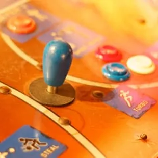 a close up of a game board