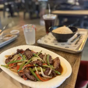 Stir Fry Sirloin with brown rice