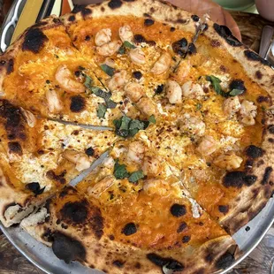 Shrimp pizza spicy delicious!