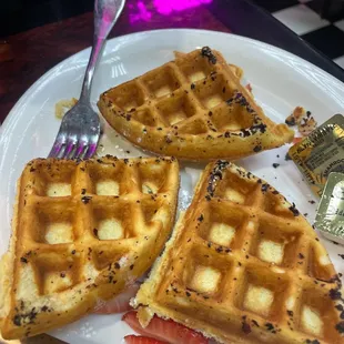 Worst waffles ever! And what is the black stuff all over them?