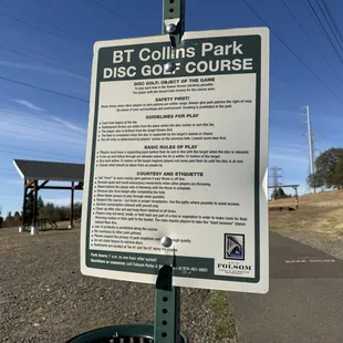 Disc golf course rules