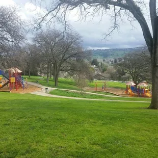 Looking down from top of hill