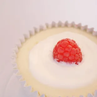 a raspberry on top