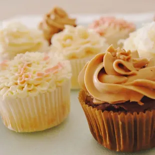 a variety of cupcakes