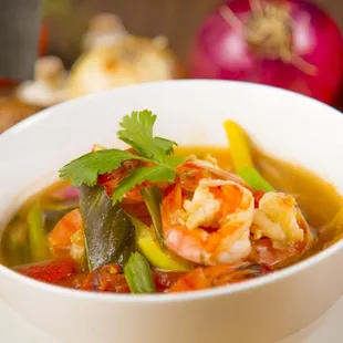 Tom Yum Soup with Prawns