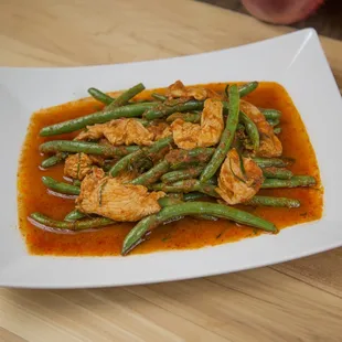 Pad Prik Khing (string beans)