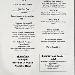 Our All Day Breakfast Menu!