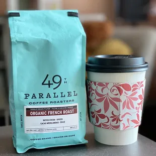 I love that they carry 49th Parallel and I'm looking forward to trying this roast! Free cup of coffee with bean purchase.