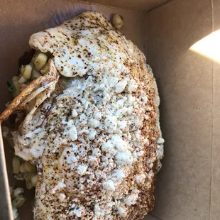 a fish fillet in a box