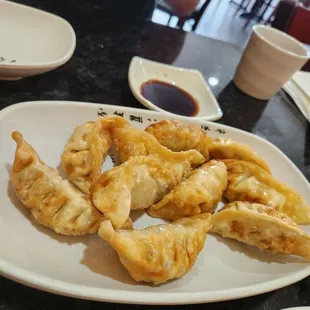 Fried dumplings.