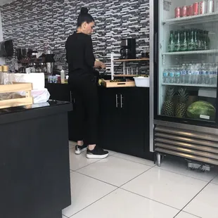 She's making my Green juice