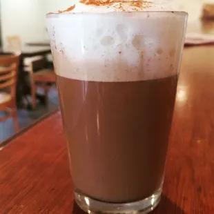 Cinnamon soy cappuccino!