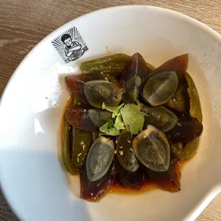 Century Egg With Fried Jalapeno