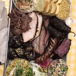 This is their combo plate. Really good deal as far a BBQ goes. Allows you to fall in love with their BBQ from the first bite!