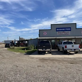 Front entrance, yes they are in a feed store.