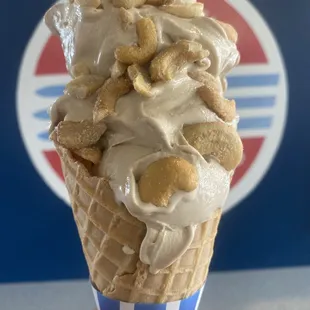 caramel cashew custard