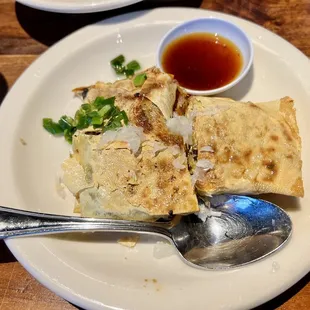 Spinach Tofu Paper Wrap Plate