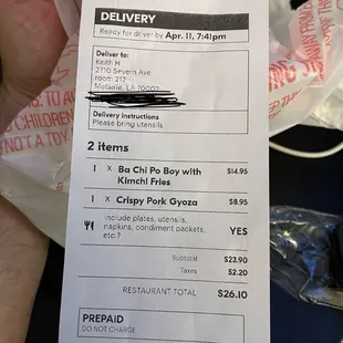 Came to $35 with fees and tip. Not bad!