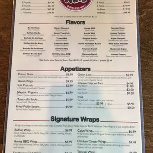 Menu front