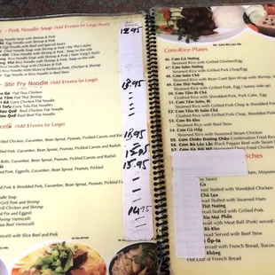 Menu 3/2024 (if there is a line for the price, they no longer have it)