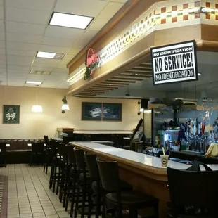 First customer at Bale this morning so I took this shot of the empty bar - actually looks so trendy!