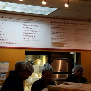 The wall menu........