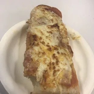 This thing is huge! French bread pepperoni pizza!! $4.75 so good!