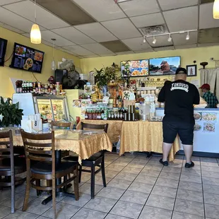 a man standing at the counter