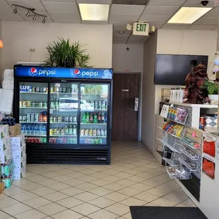 the inside of a convenience store