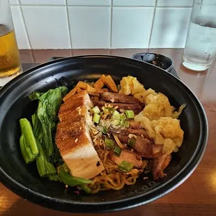 N12 Ba Mee Garlic noodle with combo pork and wonton add-on