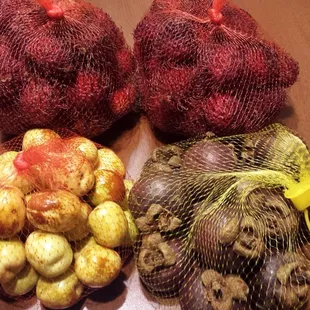 Rambutan, jujube, and mangosteen