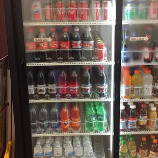 Water, Coke and even Pepsi!