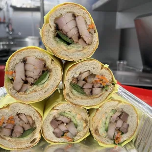 Banh mi ba to food truck .. looks way better than any sandwich place I know