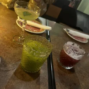 Leaf me alone, gimlet, she hibiscus tea drink