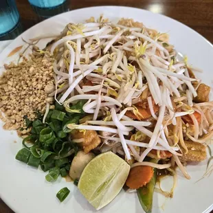 Vegetable Pad Thai was just about perfect, I ate a ton and brought home a full box!