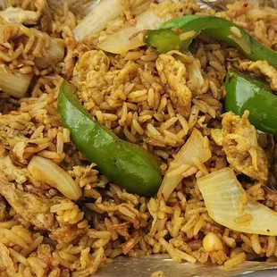 Veg curry fried rice