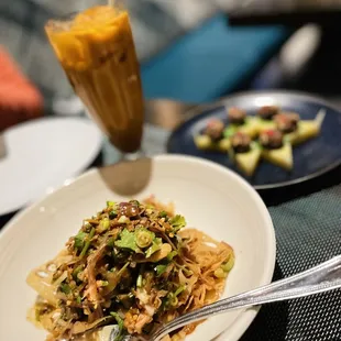 Crispy lotus&amp; grilled shrimp