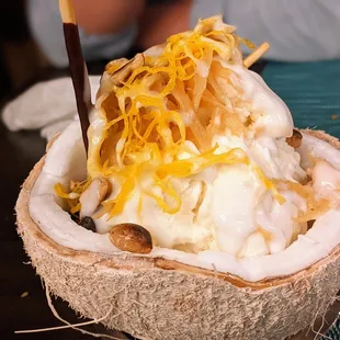 November 26 2021; Coconut ice cream ($10).