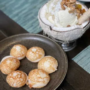 Kanom krok, coconut ice cream