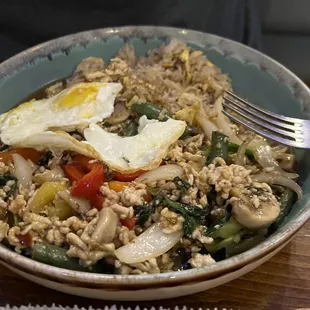 Spicy basil stir fry