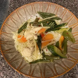 Gang kiew wan, green curry with chicken.